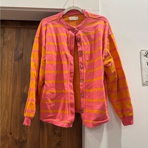 Free People Classic Striped Cardigan